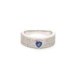 Diamond Blue Sapphire Ring