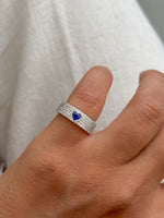 Diamond Blue Sapphire Ring