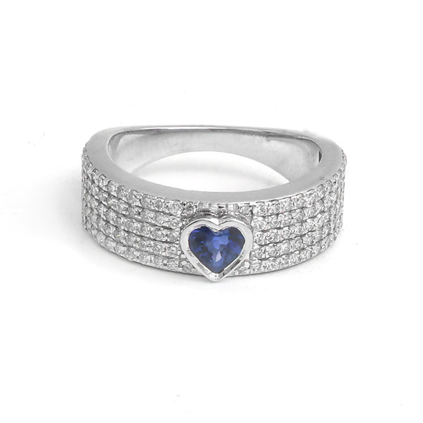 Diamond Blue Sapphire Ring