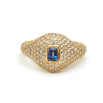 Diamond Blue Sapphire Ring