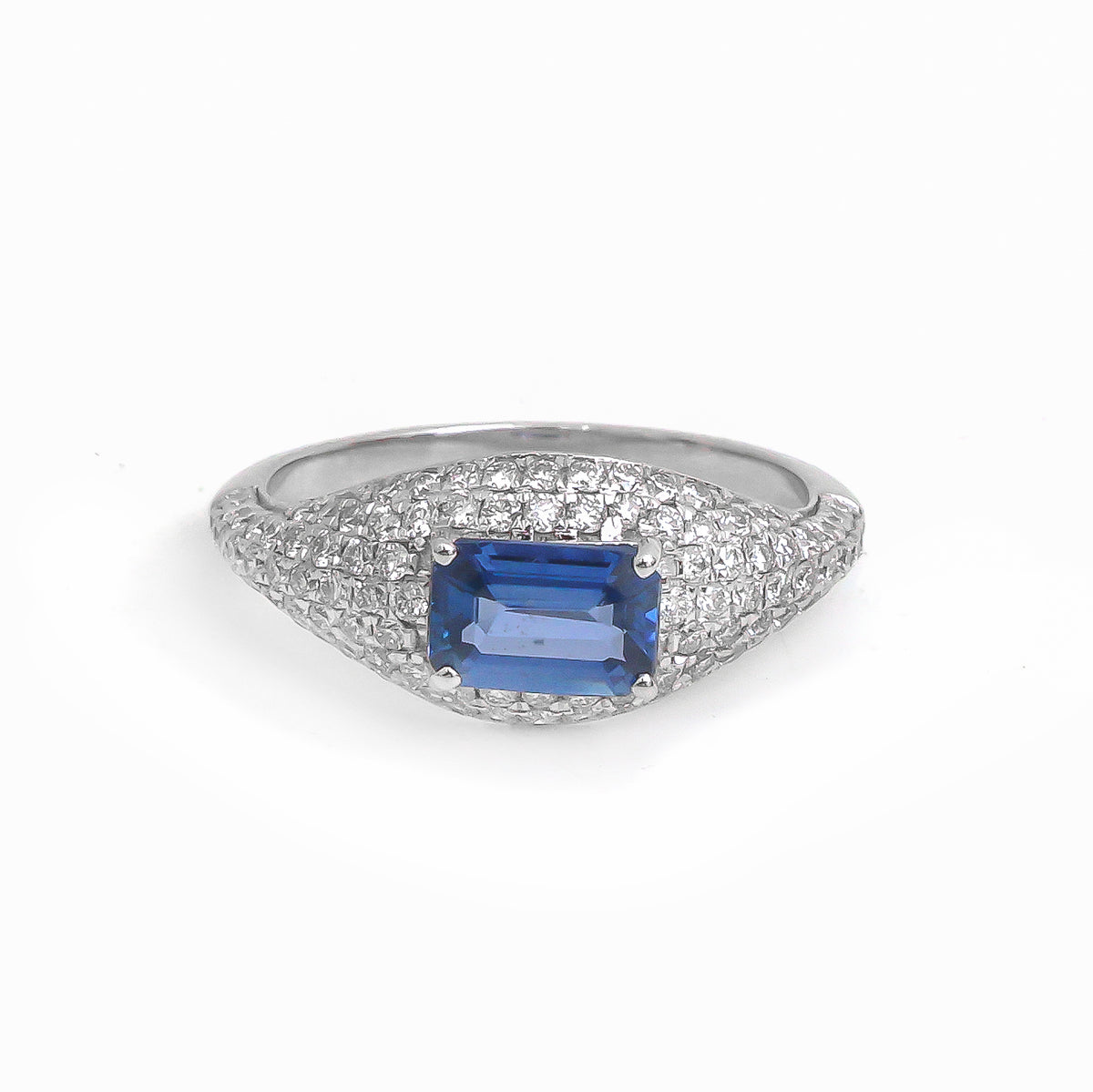 Blue Sapphire Diamond Ring