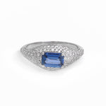 Blue Sapphire Diamond Ring