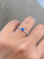 Blue Sapphire Diamond Ring