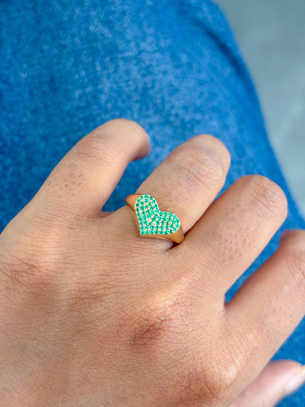 Emerald Pinky Ring