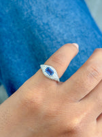 Blue Sapphire Diamond Ring
