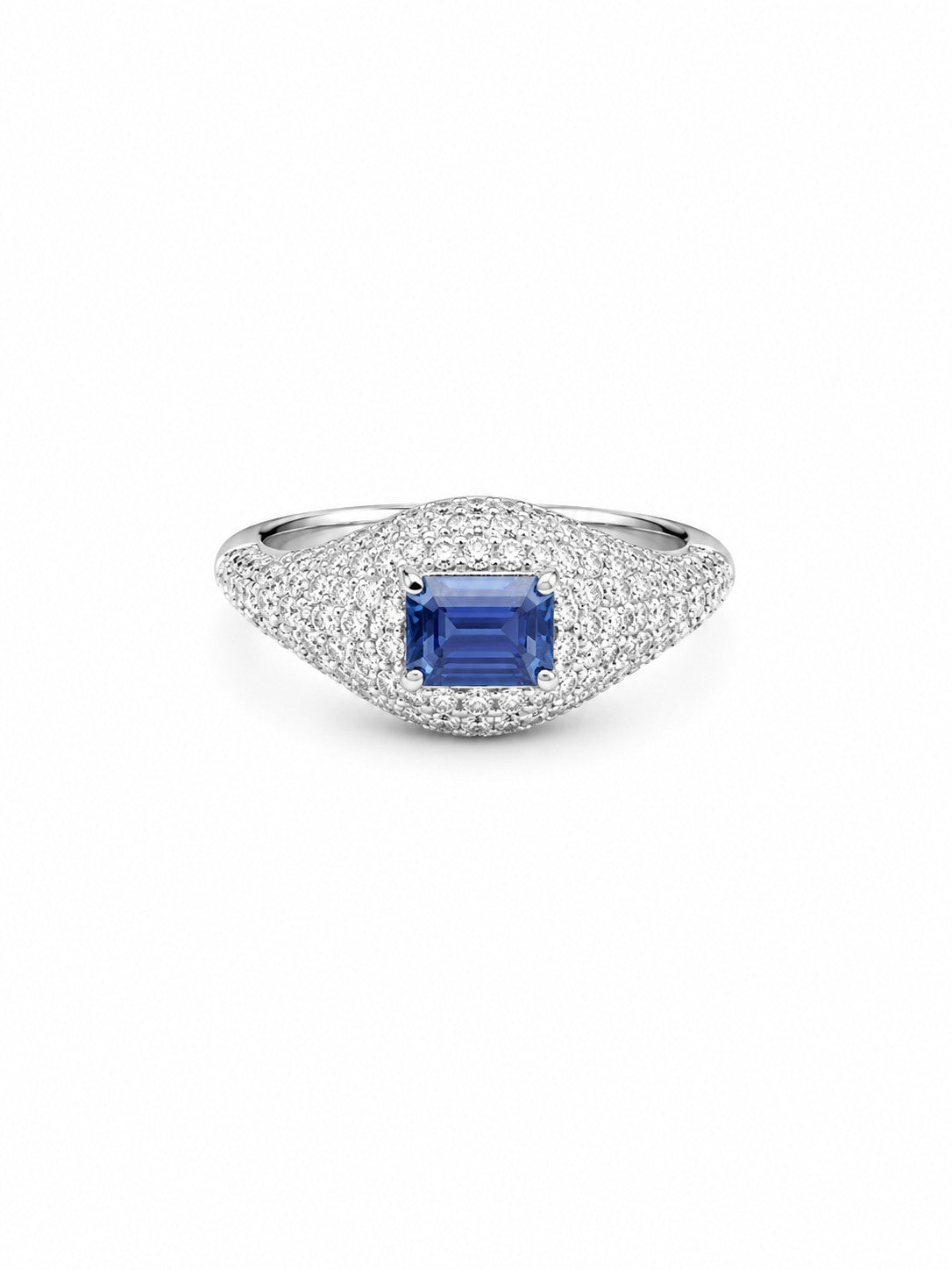 Blue Sapphire Diamond Ring