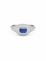 Blue Sapphire Diamond Ring