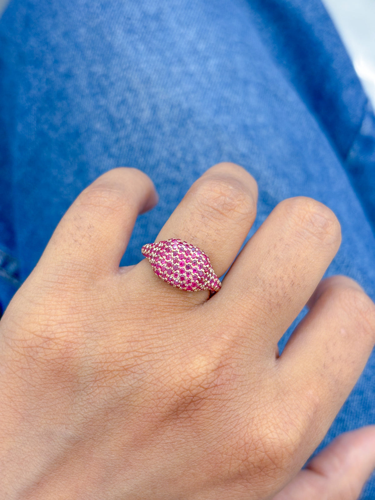 Ruby Pinky Ring