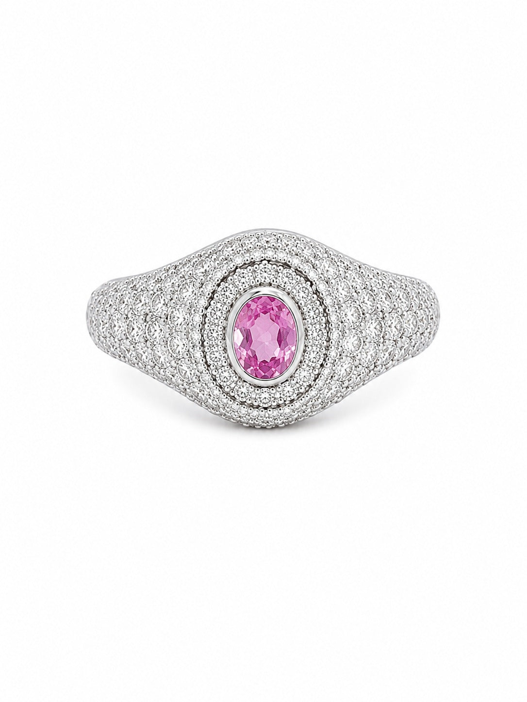 Diamond Pink Sapphire Ring