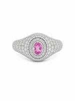 Diamond Pink Sapphire Ring