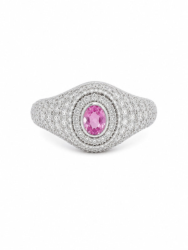 Diamond Pink Sapphire Ring