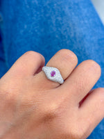 Diamond Pink Sapphire Ring