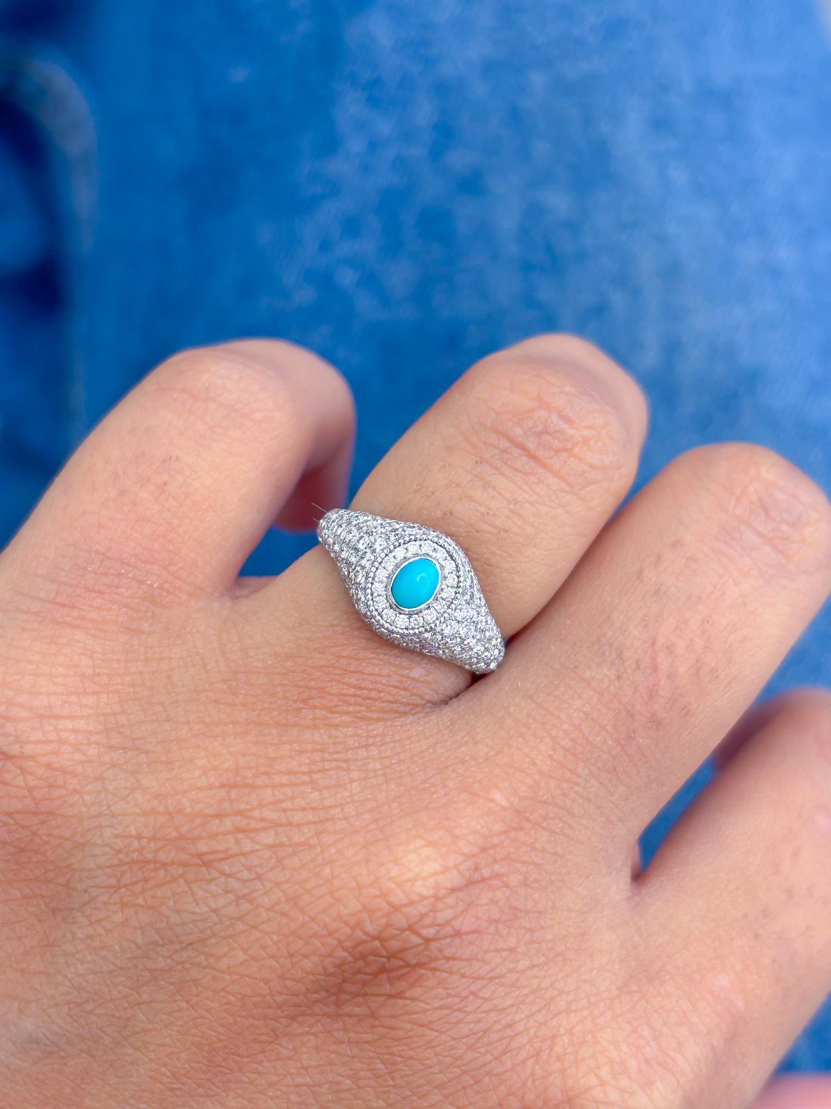Diamond Turquoise Ring