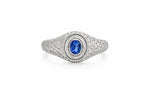Diamond Blue Sapphire Ring