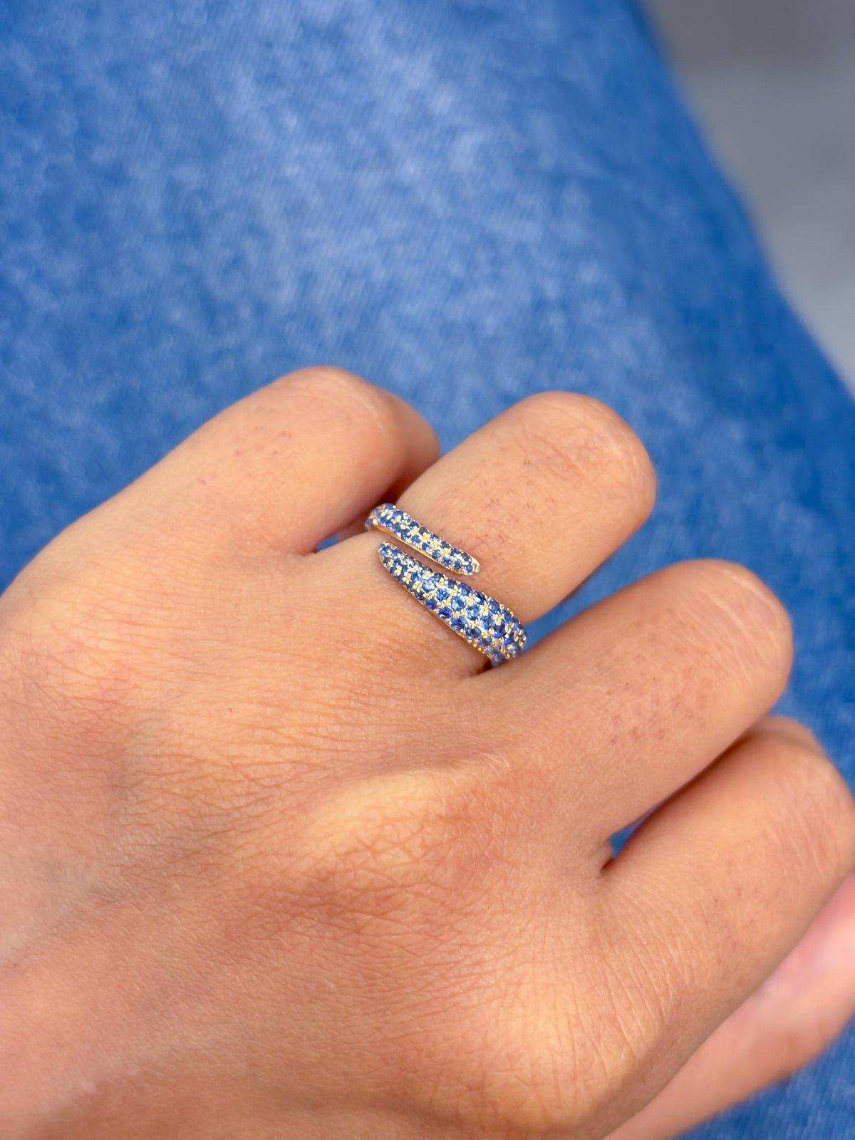 Blue Sapphire Pinky Ring