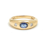 Blue Sapphire Diamond Ring