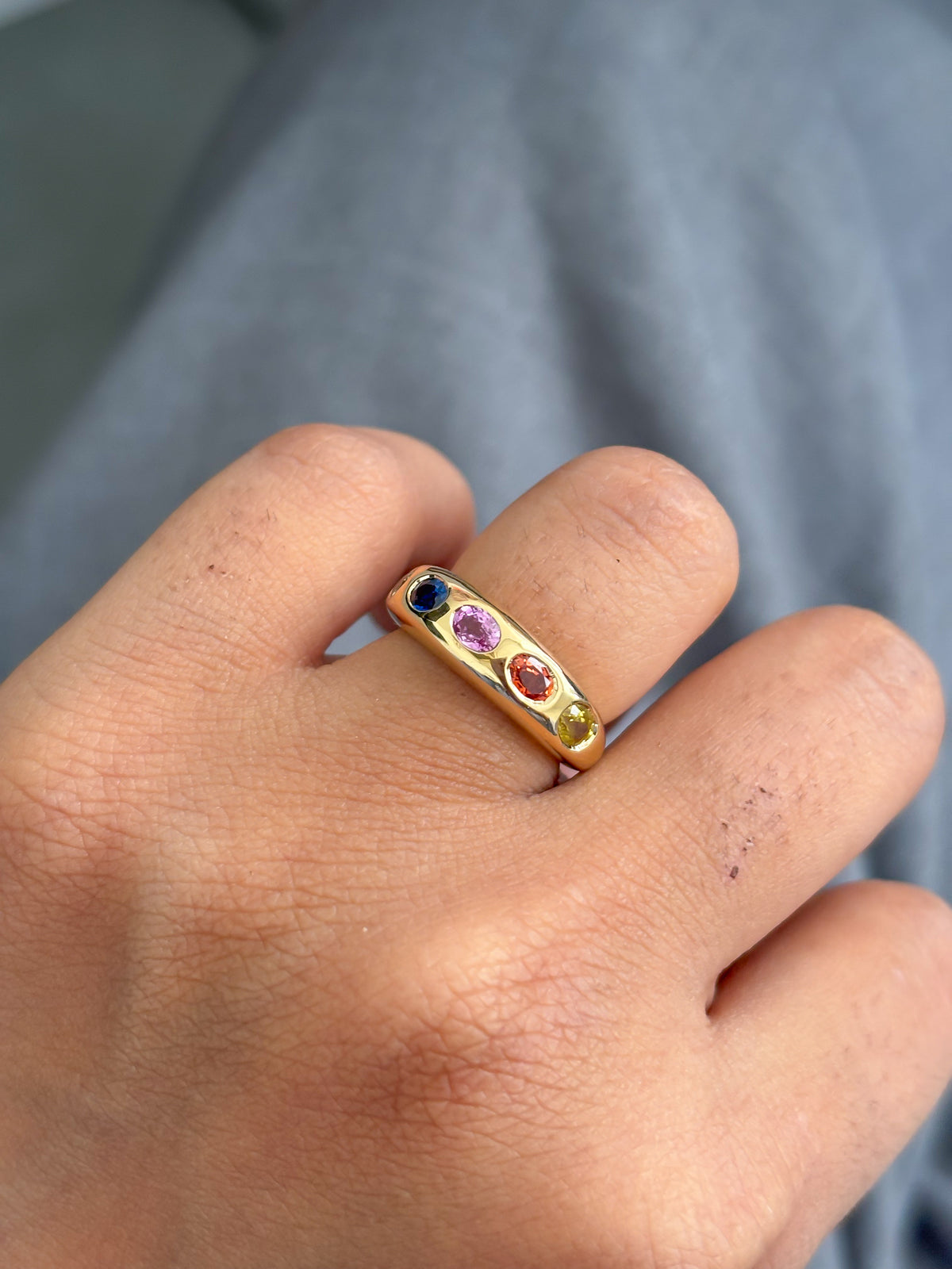 Rainbow Sapphire Ring
