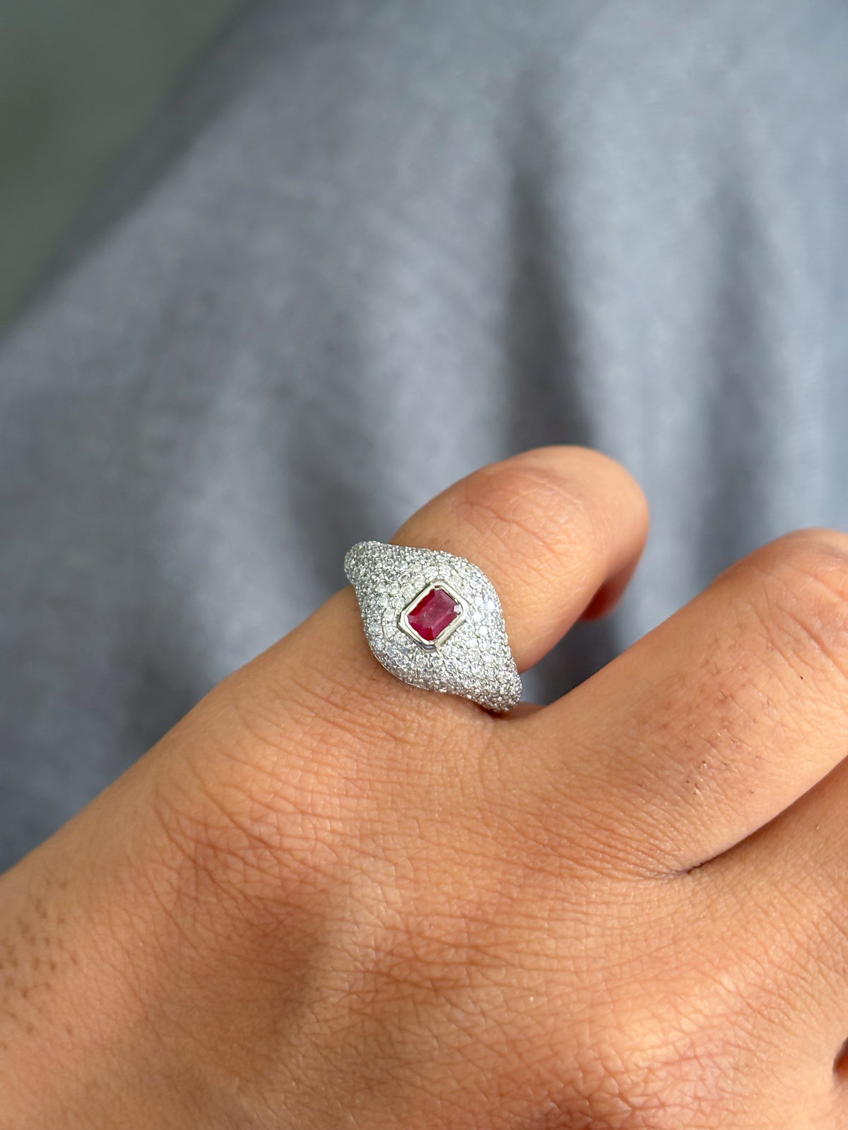 Diamond Pink Sapphire Ring