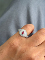 Diamond Pink Sapphire Ring
