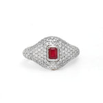 Diamond Pink Sapphire Ring