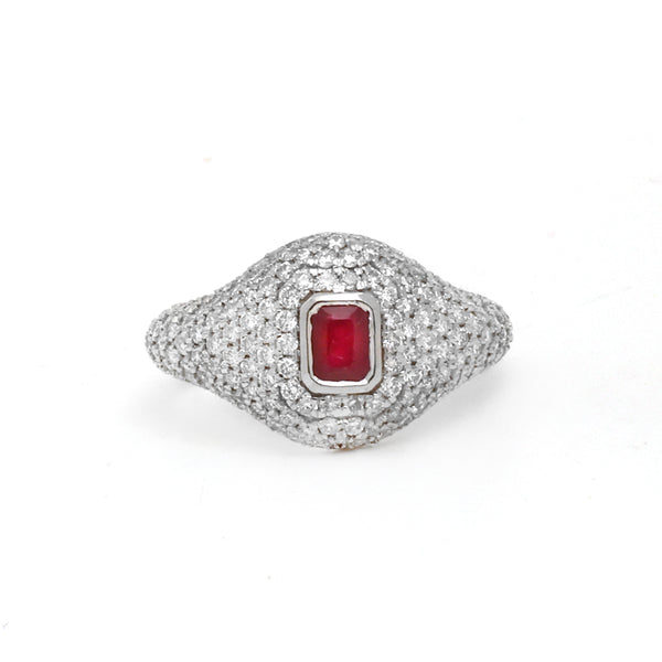 Diamond Pink Sapphire Ring