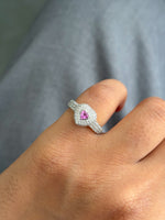 Diamond Pink Sapphire Ring