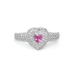 Diamond Pink Sapphire Ring