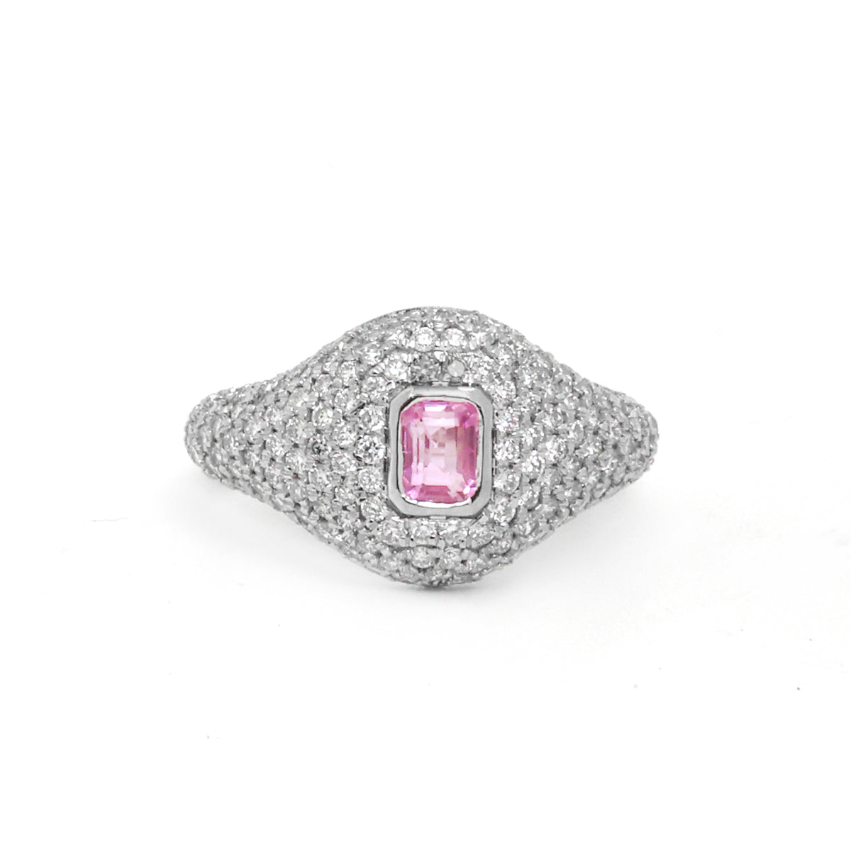 Diamond Pink Sapphire Ring