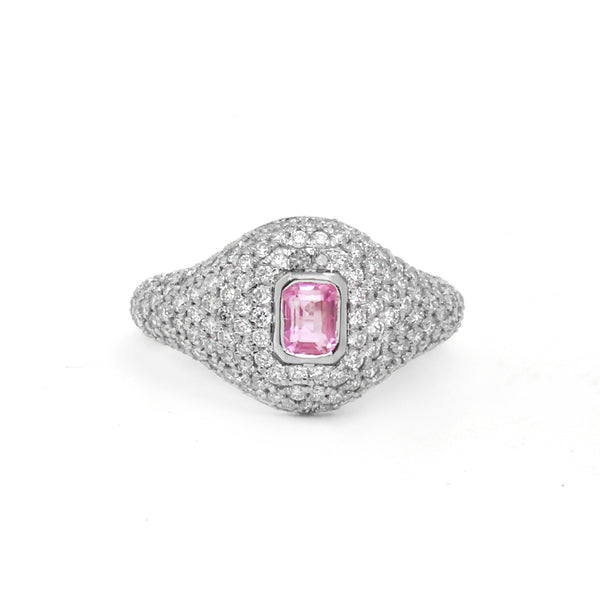 Diamond Pink Sapphire Ring