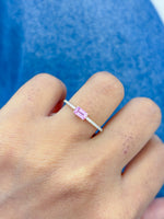 Pink Sapphire Diamond Ring