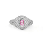 Pink Sapphire Diamond Ring