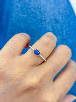 Blue Sapphire Diamond Ring
