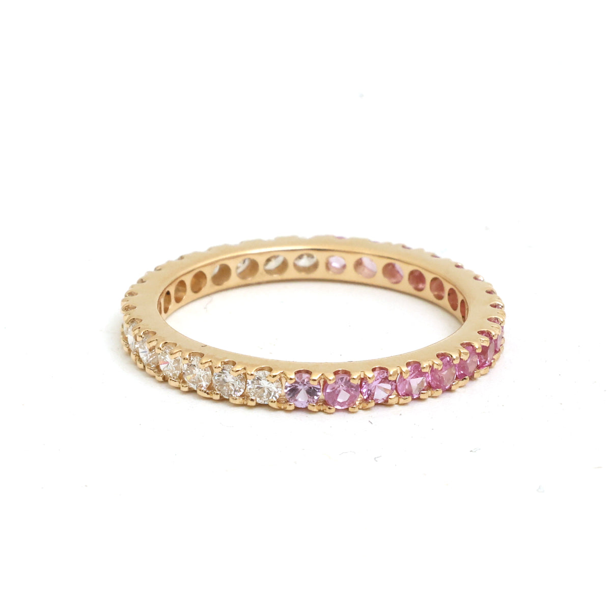Pink Sapphire Diamond Ring