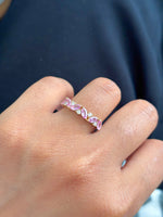 Pink Sapphire Diamond Ring