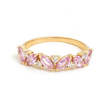 Pink Sapphire Diamond Ring