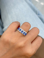 Blue Sapphire Diamond Ring