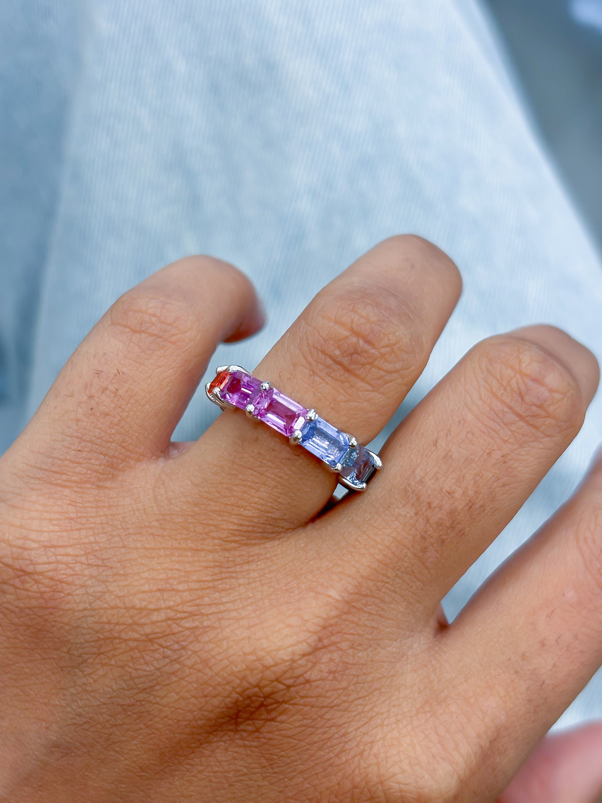 Rainbow Sapphire Ring