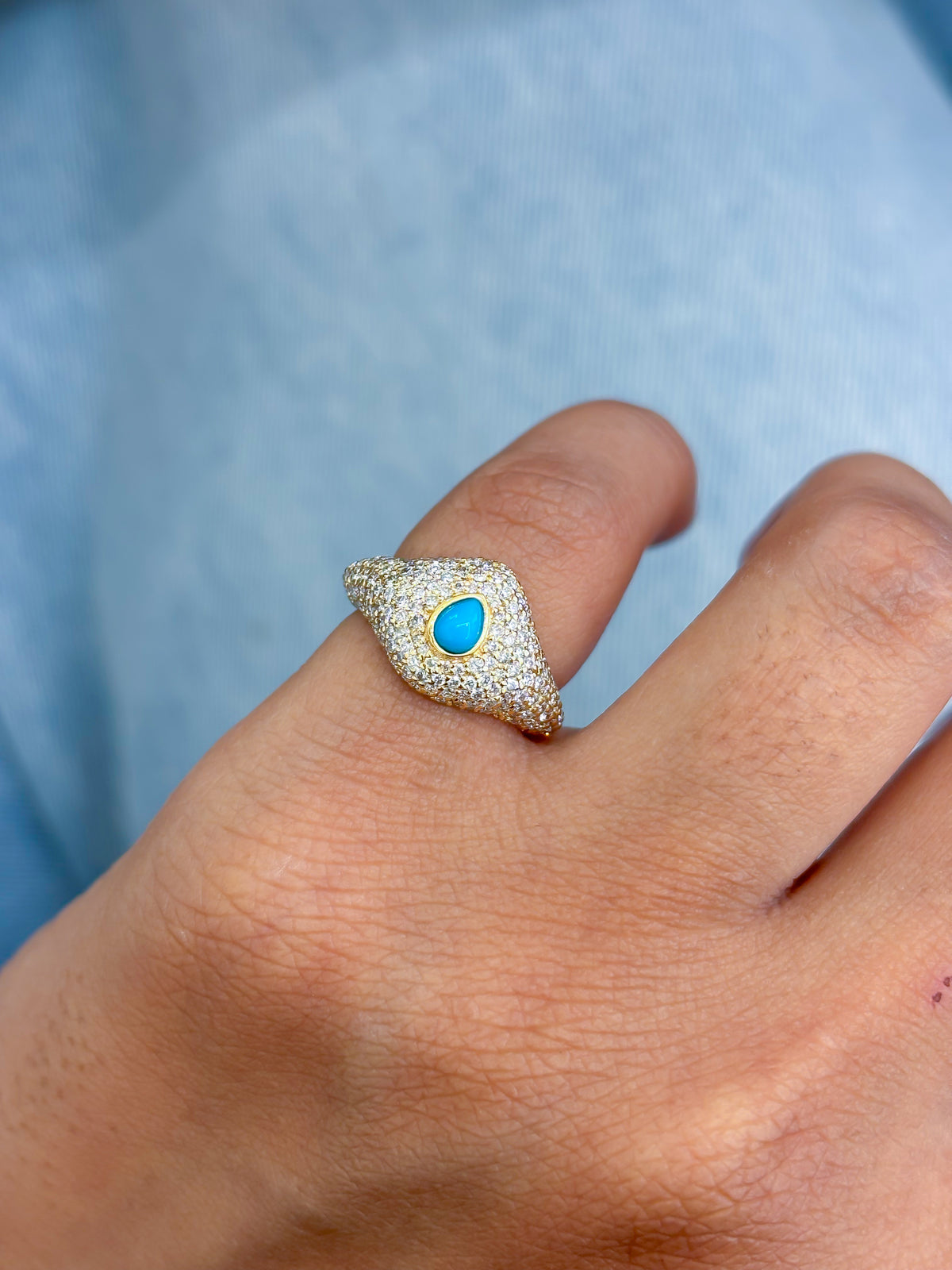 Diamond Turquoise Ring
