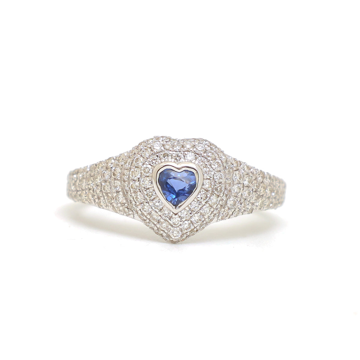 Diamond Blue Sapphire Ring