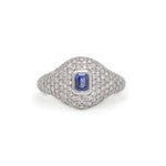 Diamond Blue Sapphire Ring