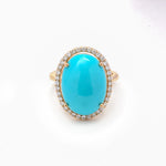 Turquoise Diamond Ring