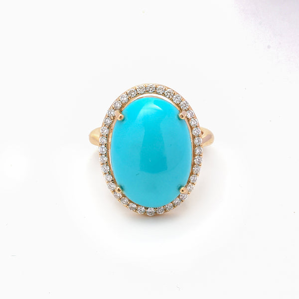Turquoise Diamond Ring