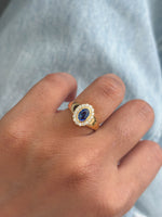 Blue Sapphire Diamond Ring