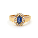 Blue Sapphire Diamond Ring