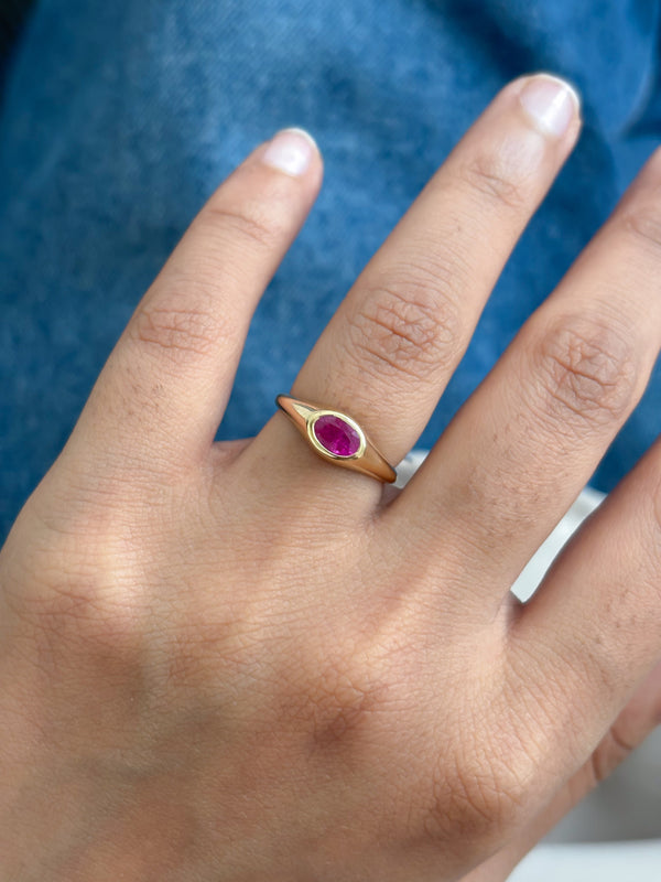 Ruby Pinky Ring