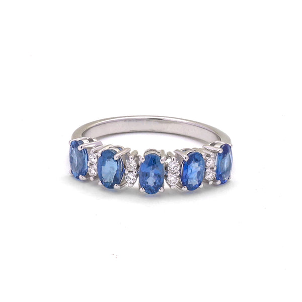 Blue Sapphire Diamond Ring