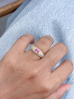 Diamond Pink Sapphire Ring