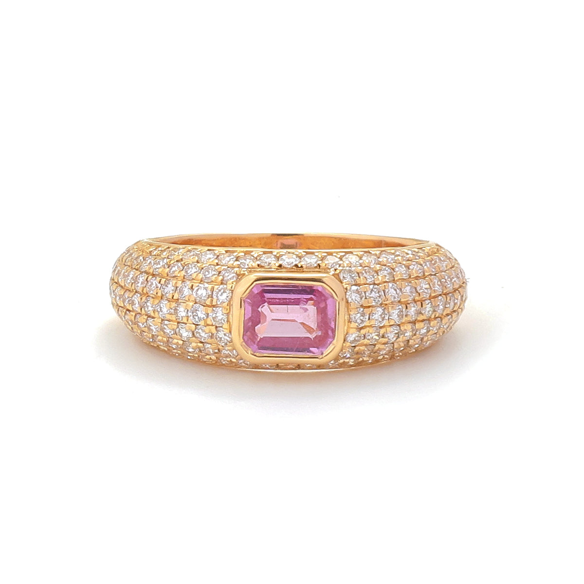 Diamond Pink Sapphire Ring