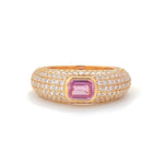 Diamond Pink Sapphire Ring