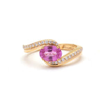 Pink Sapphire Diamond Ring